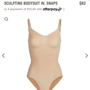SKIMS SCULPTING BODYSUIT W. SNAPS in Clay Size Small/Medium